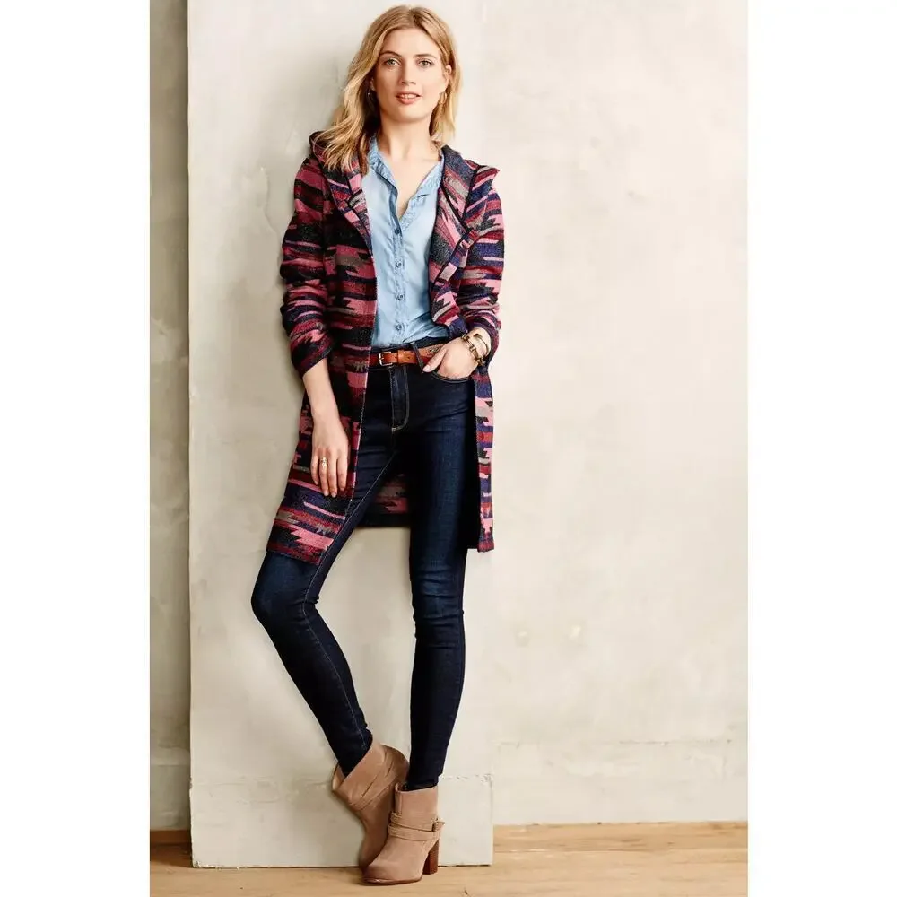 Tabitha Leona Wrap Coat Size M - Picture 3 of 8